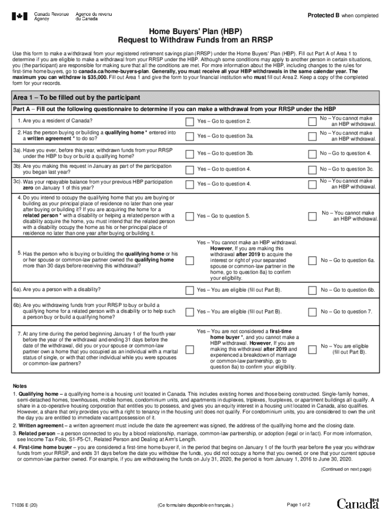 How to Withdraw Funds from RRSPs under the Home Buyers  Form