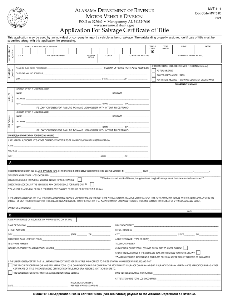  MVT 41 1 2 21 Alabama Department of Revenue 2012-2024