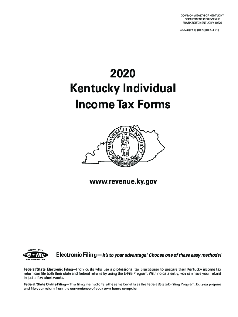  Kentucky Individual Income Tax Forms 2020-2024