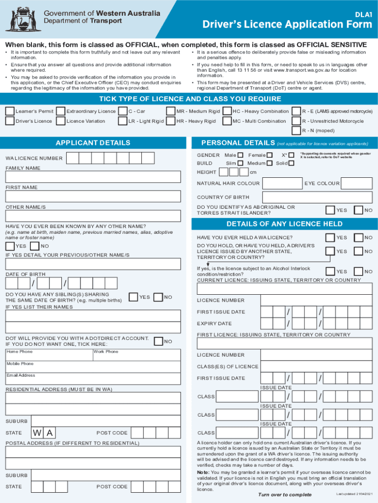 Wa Transportation Mdl  Form