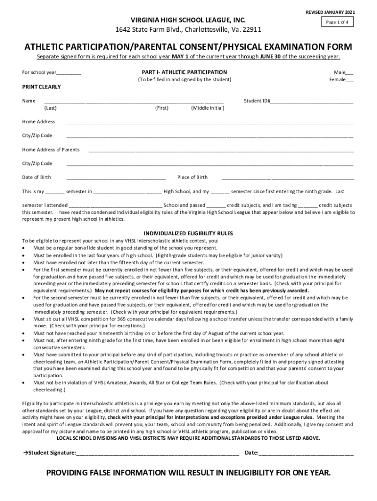 Separate Signed Form is Required for Each School Year MAY 1 of the Current Year through JUNE 30 of the Succeeding Year