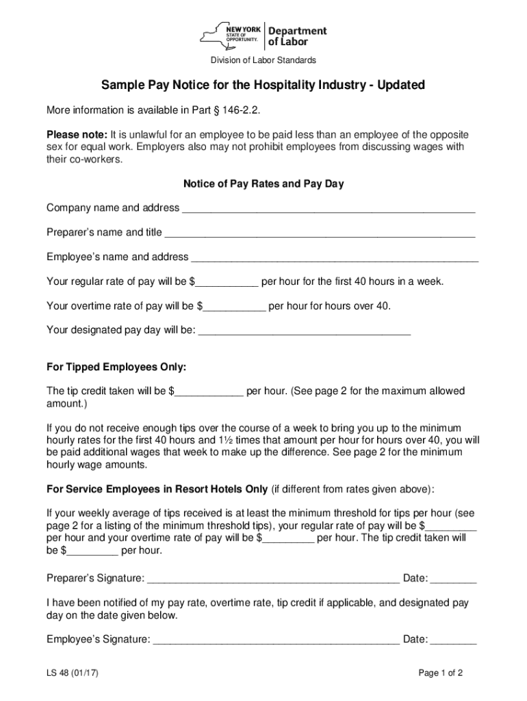 Ny Pay Notice  Form