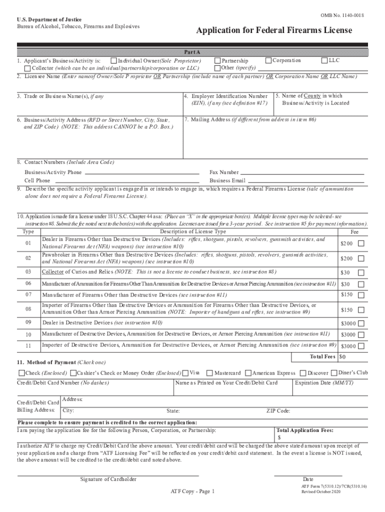 Ffl License  Form