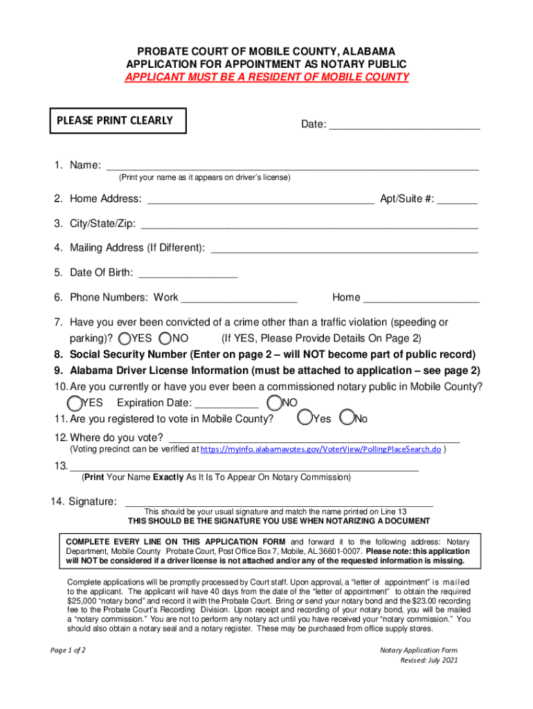 Download Notary Application  Form
