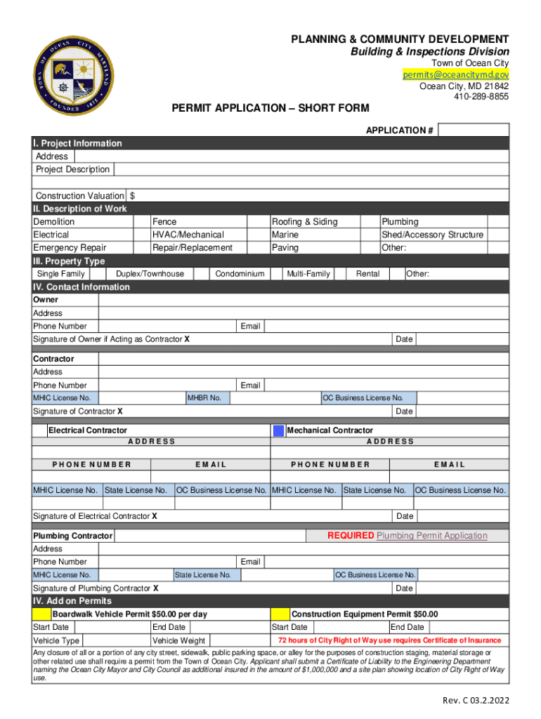  PERMIT APPLICATION 2022-2024