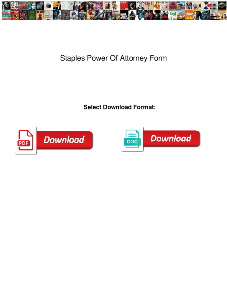 Does Staples Have Power of Attorney Forms