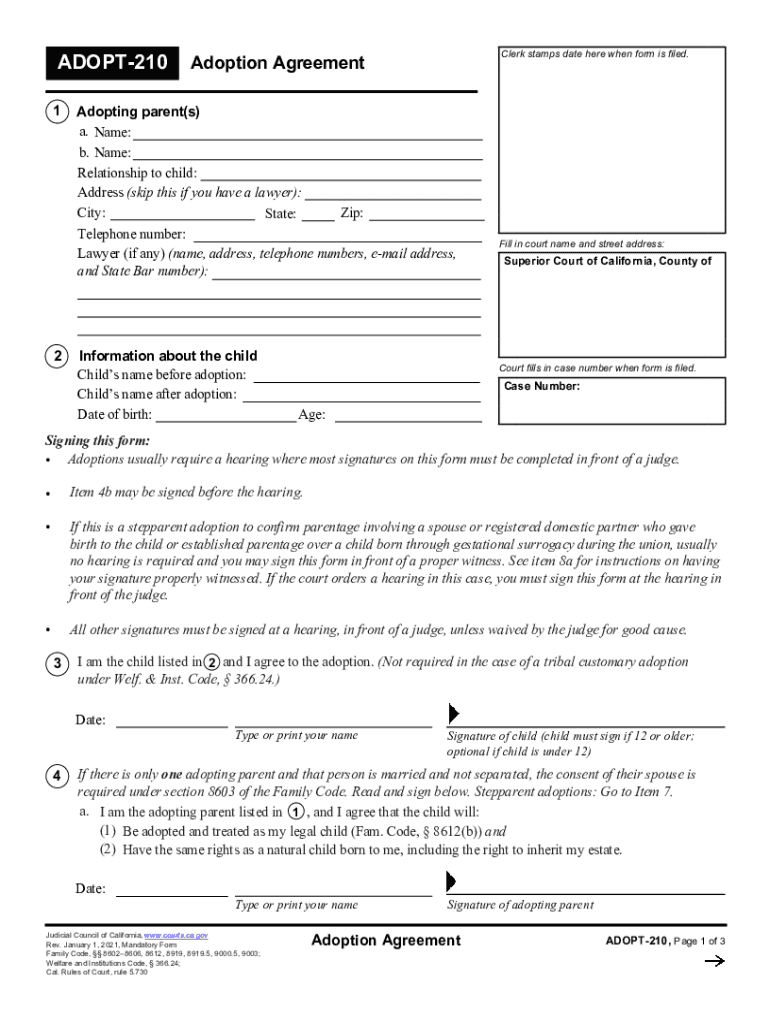 Get and Sign Adopt 210  Form