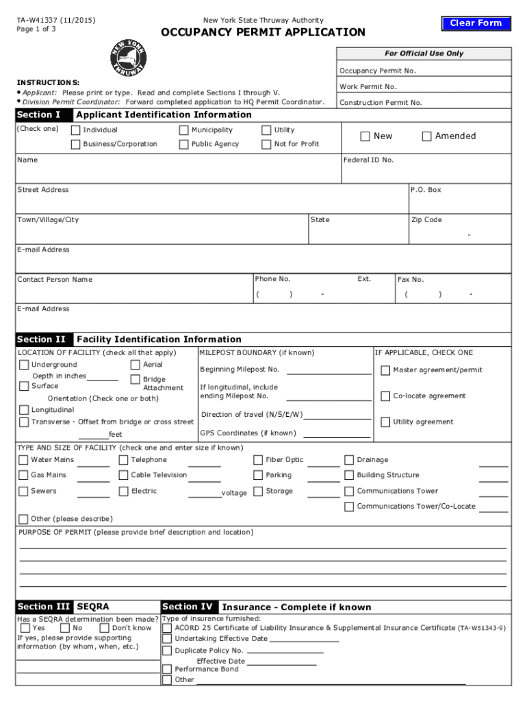  TA W41337 Occupancy Permit Application PDF4PRO 2015-2024