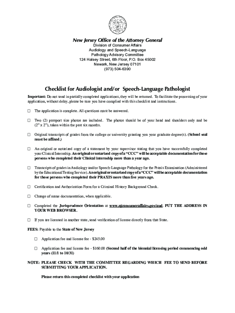  Audiology and Speech Language Pathology Advisory Committee 2019-2024