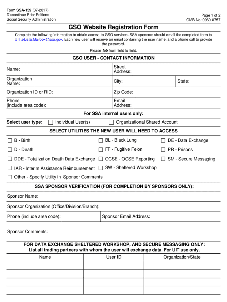  SSA 159Current GSO Website Registration Form 2017-2024