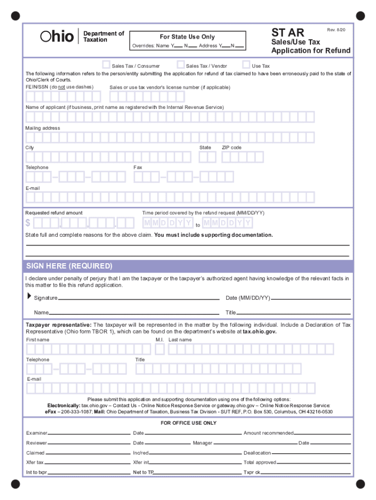  Ohio Use Tax Ohio Department of Taxation &gt; Home 2020-2024