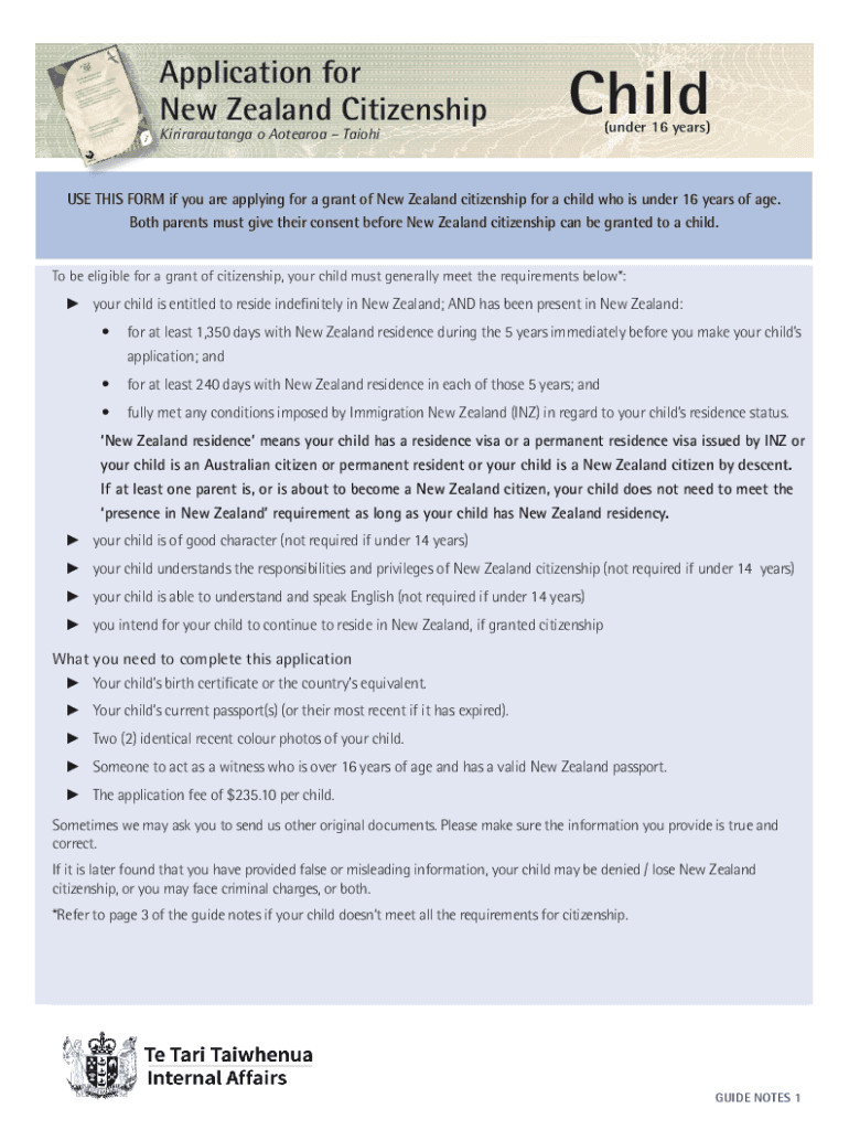 Application for NZ Citizenship AdultHow to Apply for NZ CitizenshipNew Zealand GovernmentHow to Apply for NZ CitizenshipNew Zeal  Form