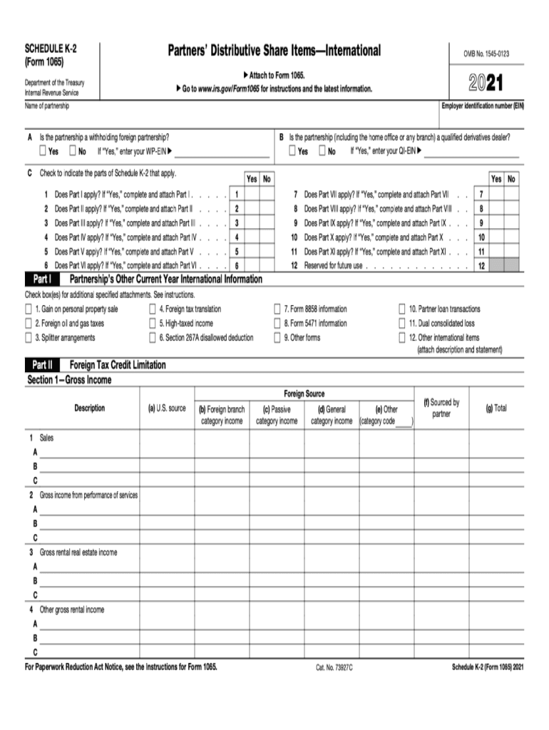  Schedule K 2 2021