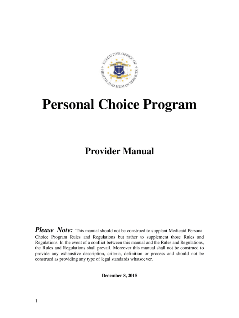 PCP Provider Manual 8 1 12 DOC  Form