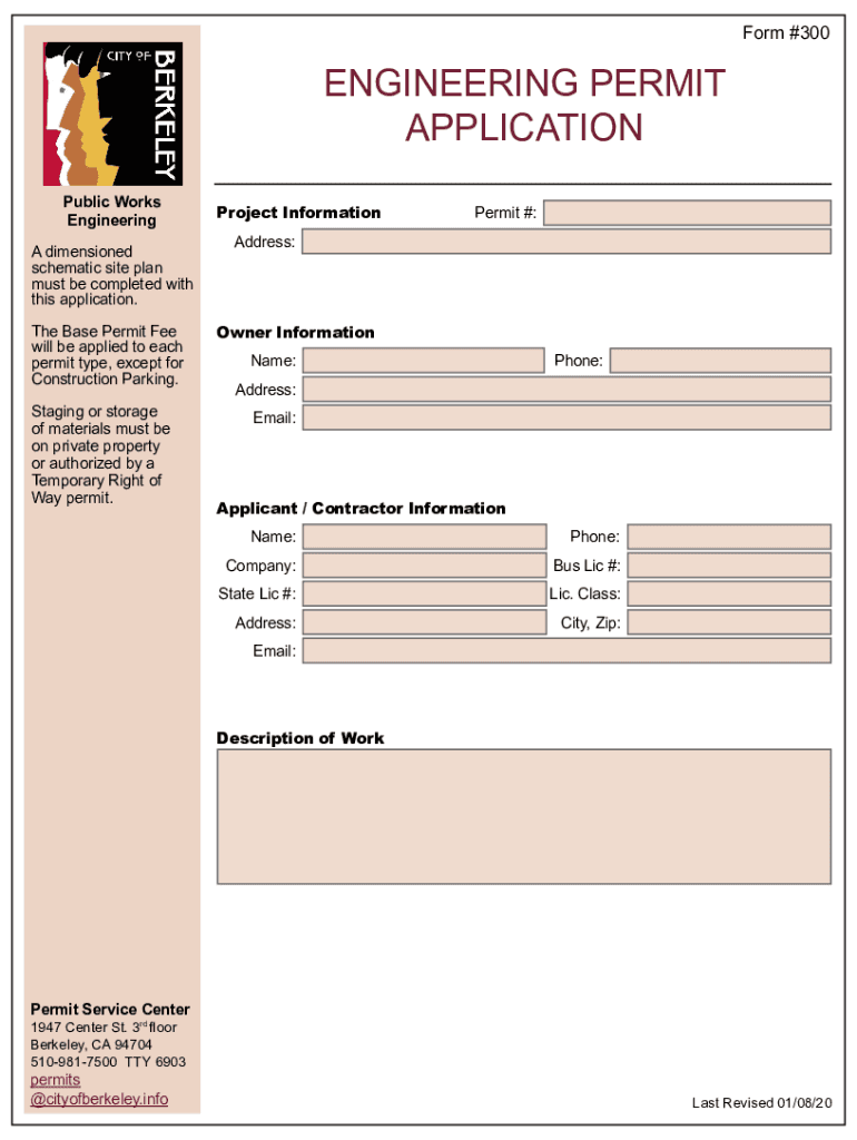 Form #300 ENGINEERING PERMIT APPLICATION