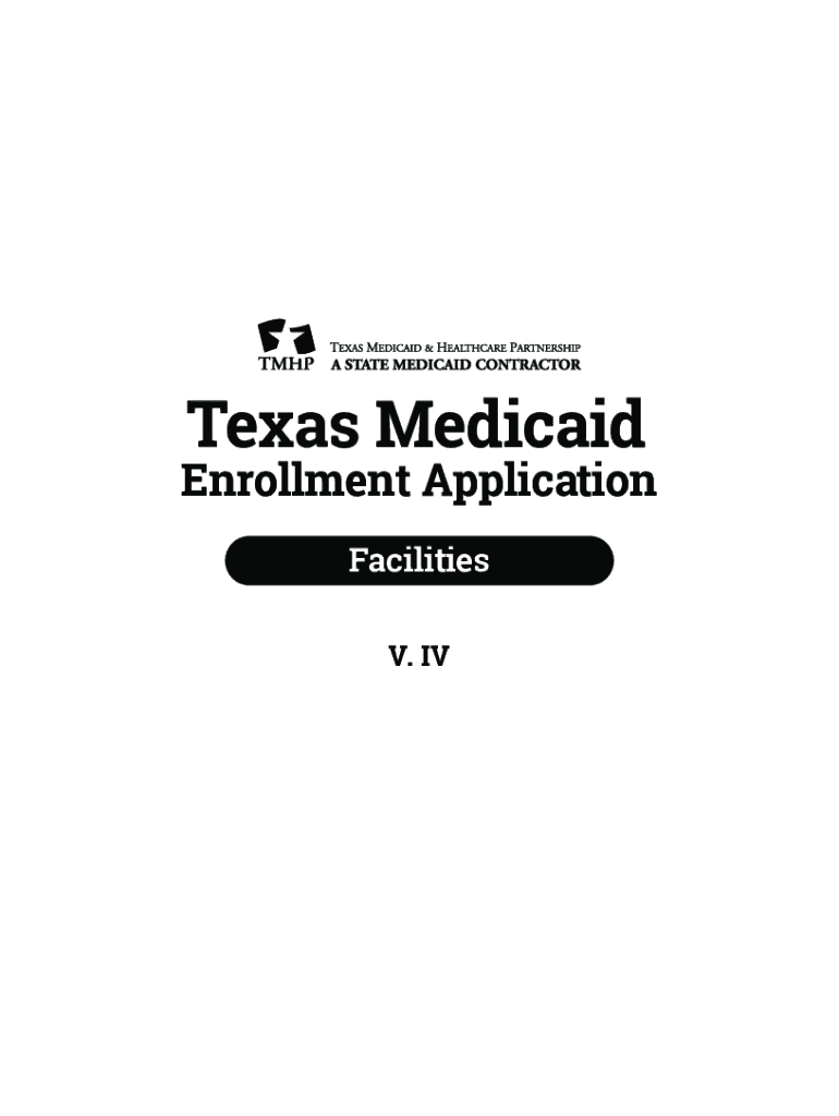 Texas MedicaidEnrollment Application Facilities V  Form