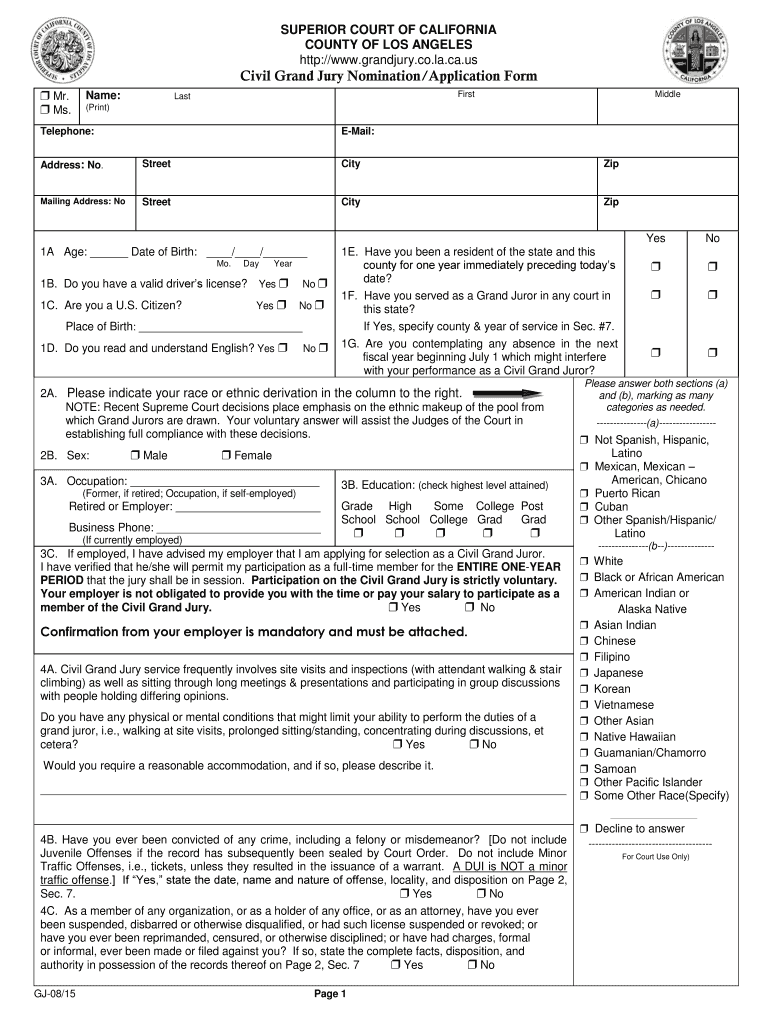  Grand Jury Application Form 2015