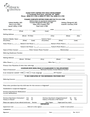 Olsen Huff Center  Form