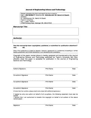 JESTEC Copyright Transfer Form Jestec Taylors Edu