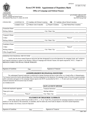 D 103 Form