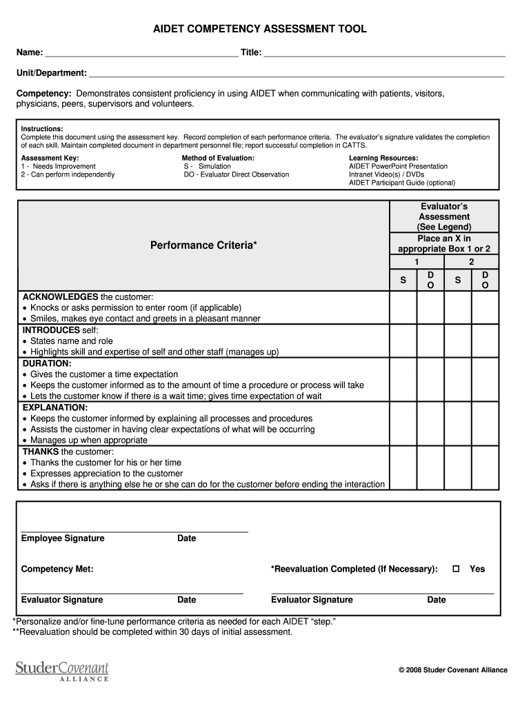 Aidet Feedback Forms