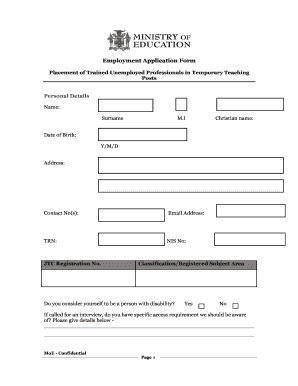 503 Form for School