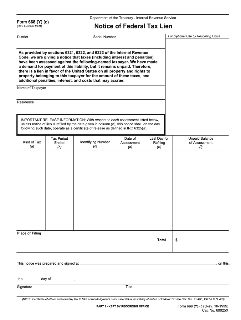  is a Notice of Federal Tax Lien an Actual Lien 1999-2024