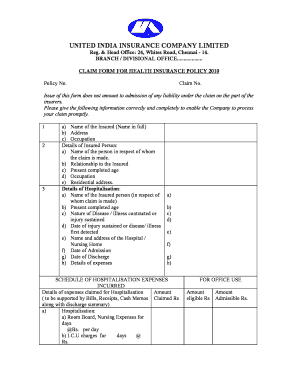 United India Insurance Policy Download PDF  Form