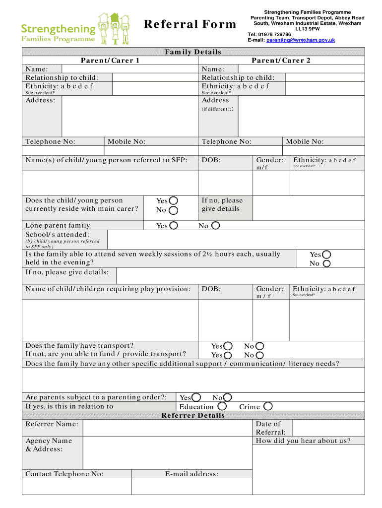 Canada Family Form PDF