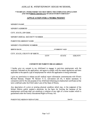 work permit application letter template