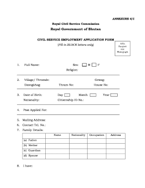 Rcsc Employment Form