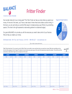 Fritter Finder  Form