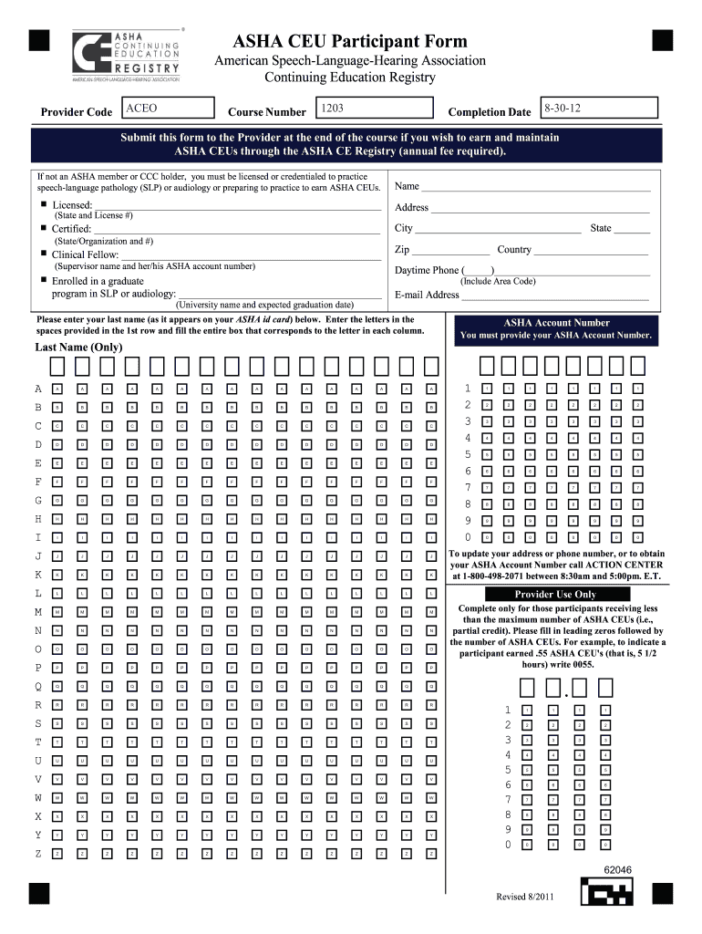 Asha Ceu Form