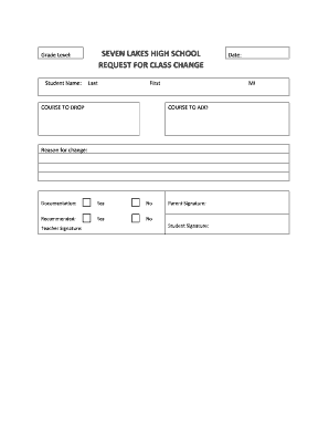 Course Change Request Form Katyisd