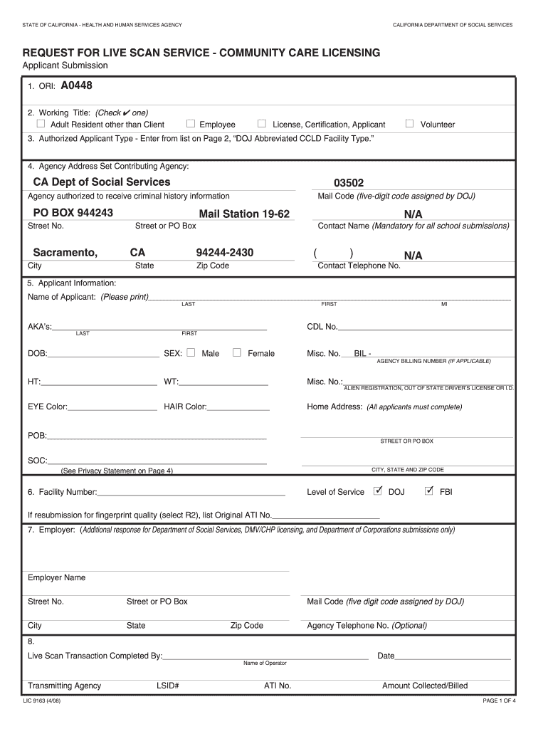  Lic 9163  Form 2008