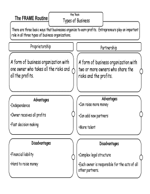 The Frame Routine Template  Form