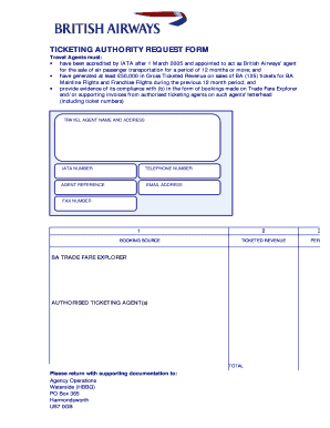 British Airways Job Application Form