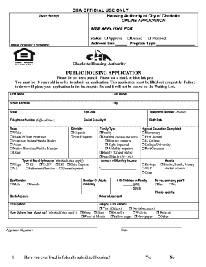 Charlotte Housing Authority Form - Fill Out and Sign Printable PDF ...