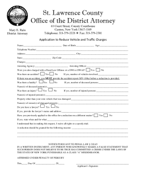 St Lawrence County Da Reduction Form