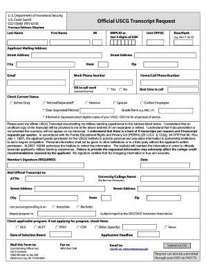 Military Transcript Request Information Sheet Page 1 of 1 Army