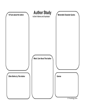 Author Study Worksheet  Form