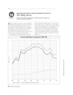 Chapter 19 Section 2 the Baby Boom Worksheet Answers  Form