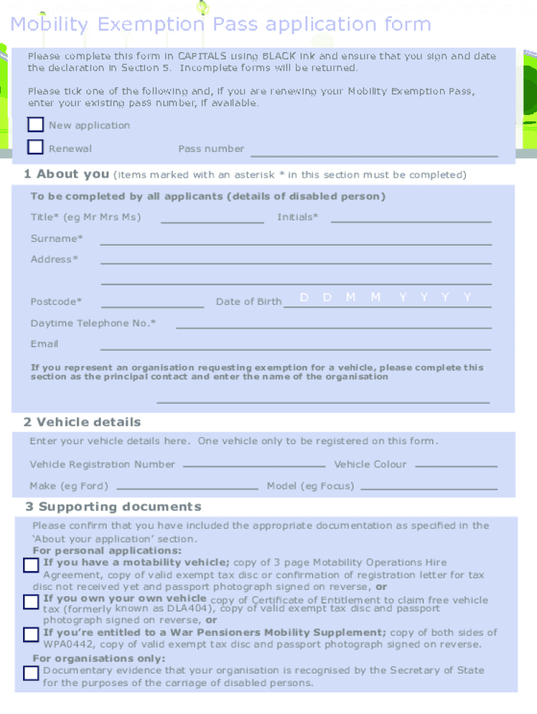  M6 Toll Exemption Renewal 2014