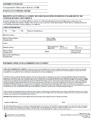  Ces Academic Request Form 2013-2024