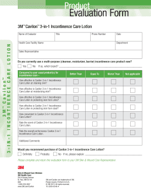 Skin Care Product Feedback Form