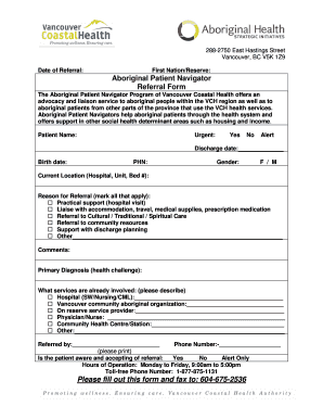 Vancouver Coastal Health School Form