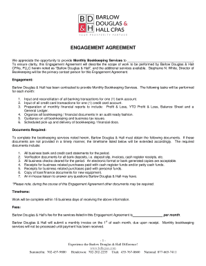 Engagement Letter Bookkeeping  Form