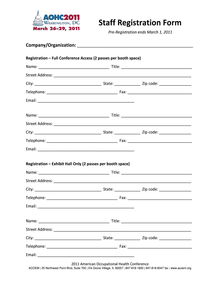  Staff Registration Form 2011-2024