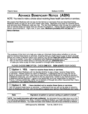 Medicare Abn Form Printable