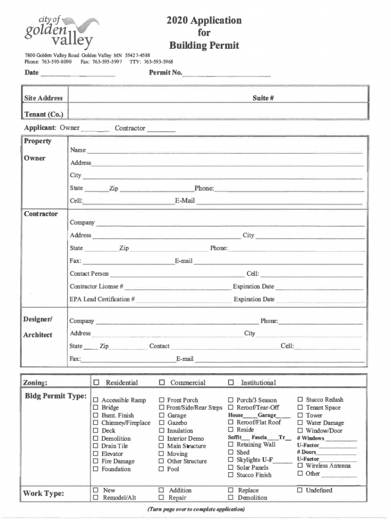  Fire Permit Application Page 1 of 2 Golden Valley, MN 2020-2024